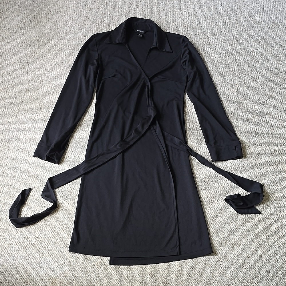 Elegant Black Wrap Dress